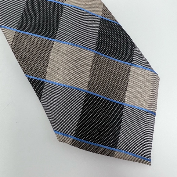Chaps Neck Tie, plaid, checker, silk,‎ classic, preppy, dressy, office, work - Picture 2 of 7
